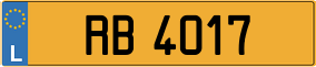 Trailer License Plate